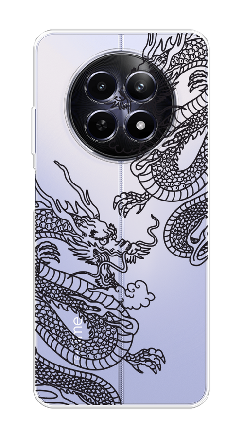 

Чехол на Realme 12 5G "Два китайских дракона", Серый;черный, 2516450-1