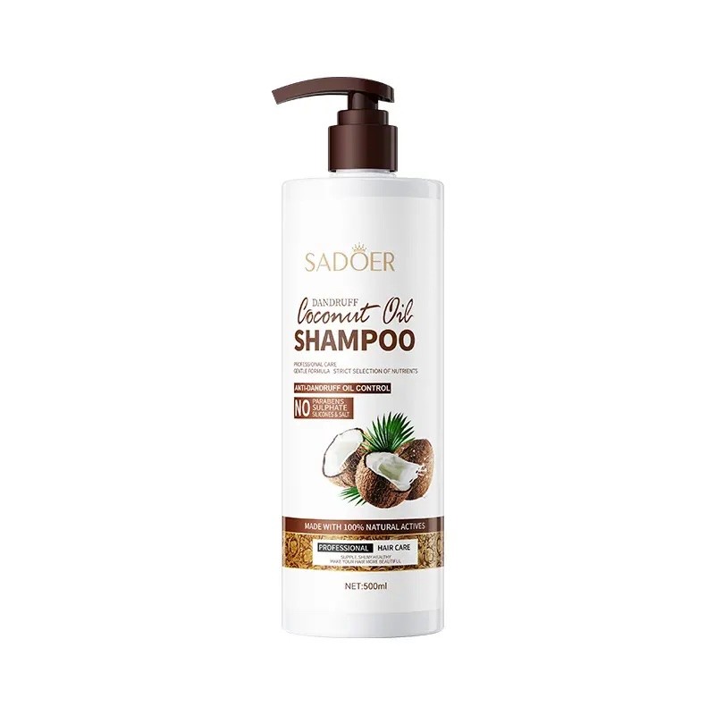 Шампунь Sadoer для нормальных и сухих волос Coconut Oil Shampoo 500 мл coiffance протеиновый шампунь для нормальных и сухих волос nutri protein shampoo 1000 0