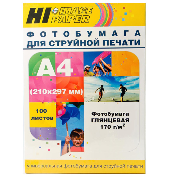 

Фотобумага Hi-image paper Hi-Black A4 29,7х21 см 100 листов глянцевая односторонняя 170г/м, Белый, A21061