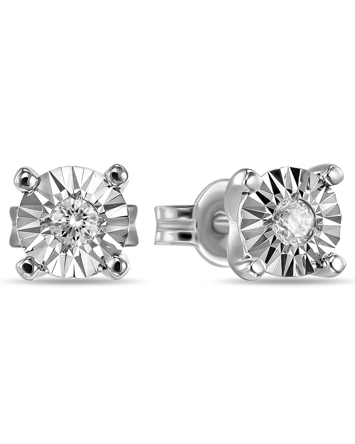 Серьги пусеты из белого золота MIUZ Diamonds E01-PPL-35200-60, бриллиант