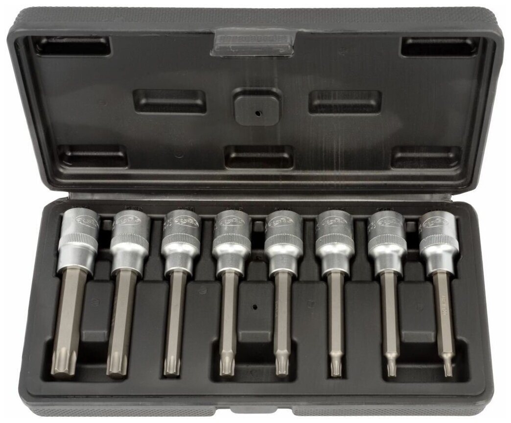 

Набор головок 1/2 вставка Torx8пр в кейсе, Т20-Т60 L 100 мм АвтоDело 39600