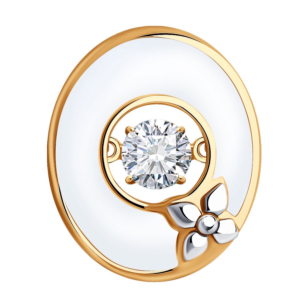 

Бегунок из серебра Diamant 93-130-01741-1, фианит\эмаль, 93-130-01741-1