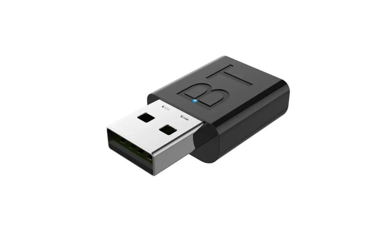 Универсальный USB Bluetooth адаптер с разъемом AUX USB Bluetooth адаптер AUX черный