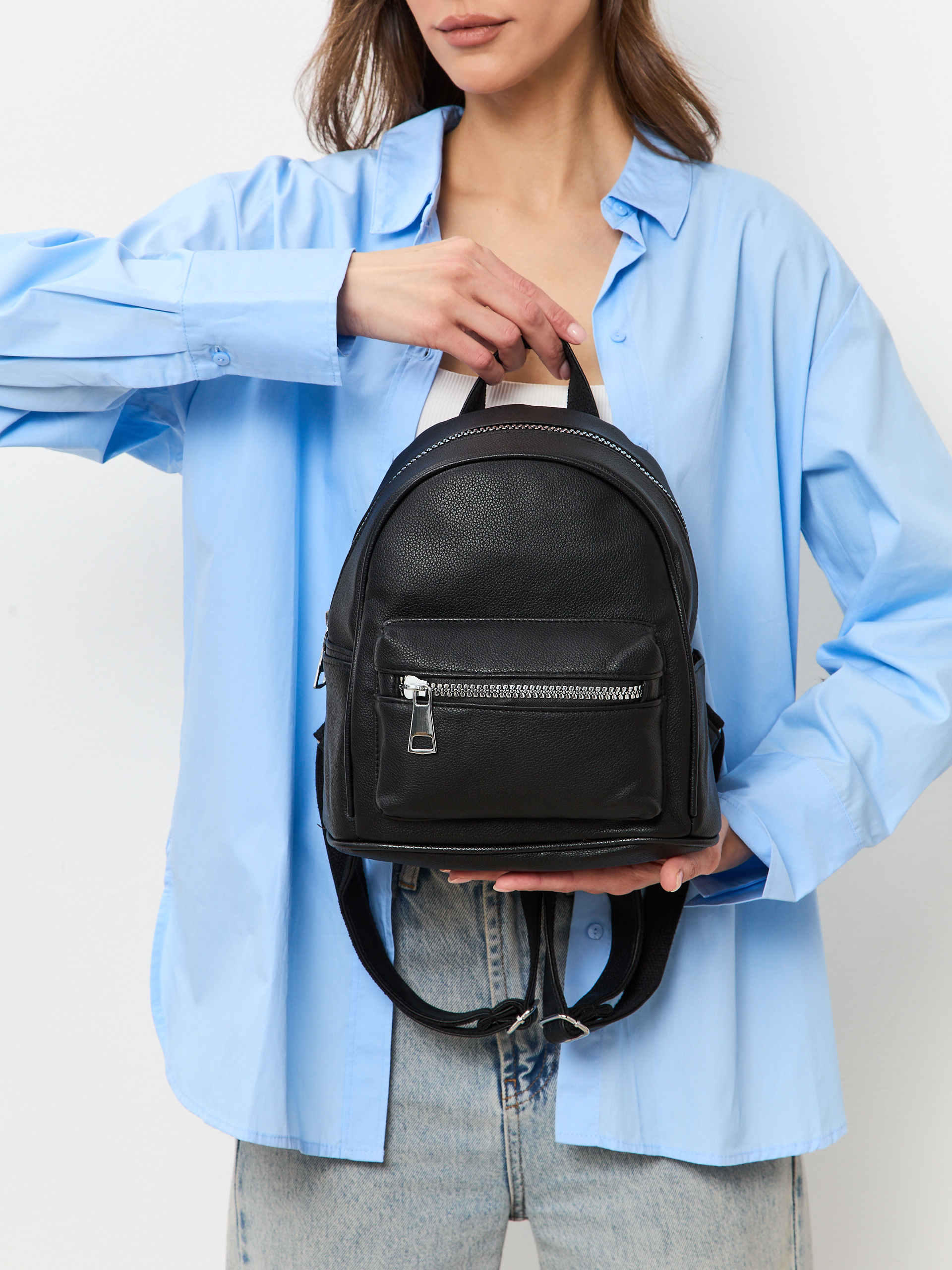 Рюкзак женский 2GO Megan черный, 25х22х12 см