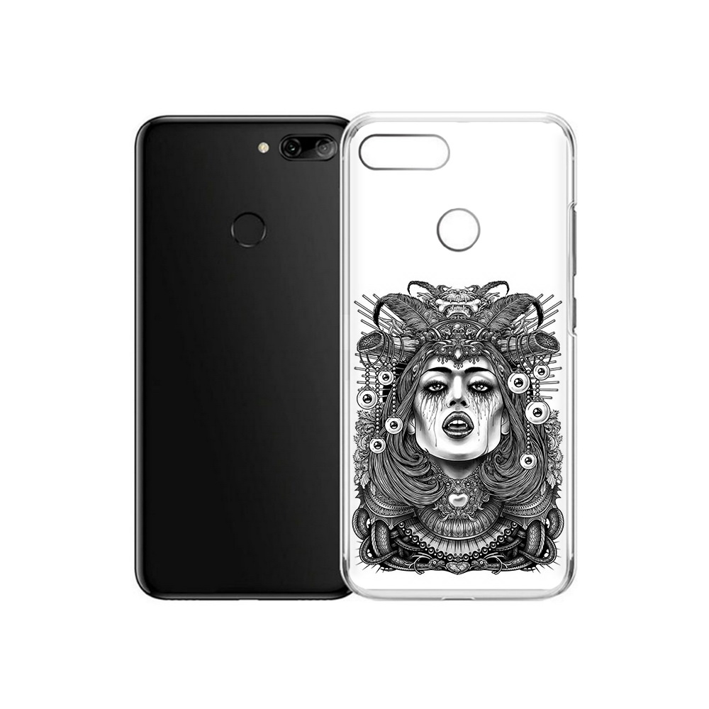 

Чехол MyPads Tocco для Alcatel 1S портрет девушки черно белый (PT227137.662.551), Прозрачный, Tocco
