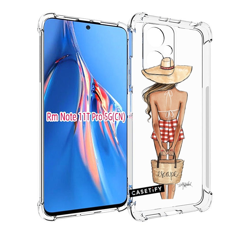 

Чехол MyPads CASETiFY женский для Xiaomi Redmi Note 11T Pro / 11T Pro Plus / Poco X4 GT..., Прозрачный, Tocco