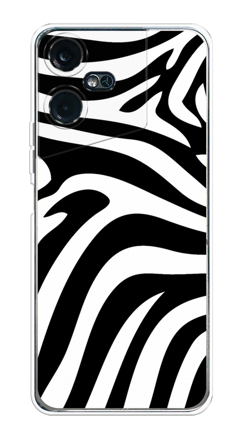 

Чехол на Tecno Pova Neo 3 "Полоски зебры", Черный;белый;бежевый, 304450-1