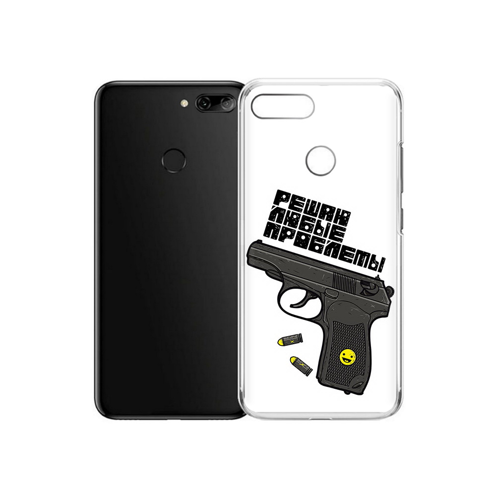

Чехол MyPads Tocco для Alcatel 1S пистолет против проблем (PT227137.662.542), Прозрачный, Tocco