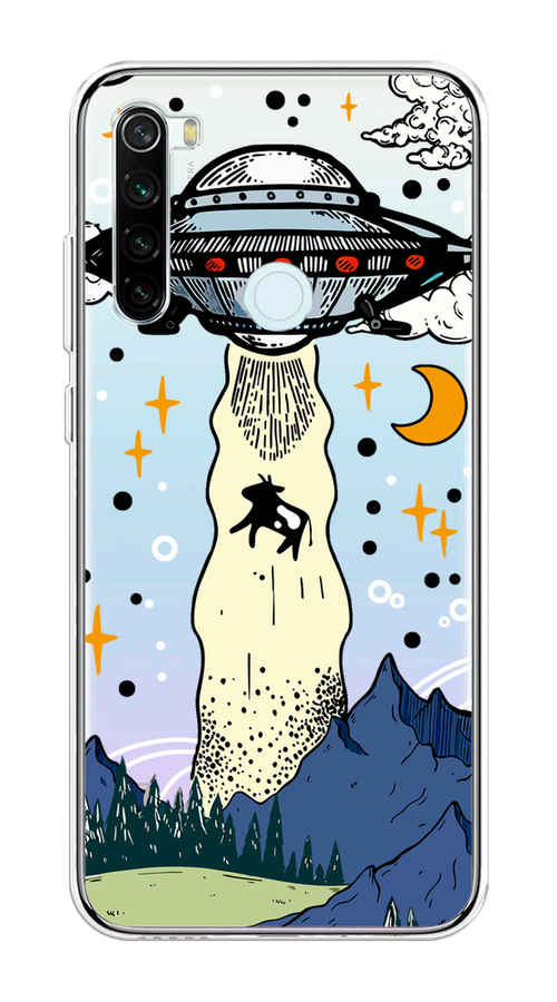 

Чехол на Xiaomi Redmi Note 8T "НЛО забирает корову", Бежевый;синий;желтый, 37450-1