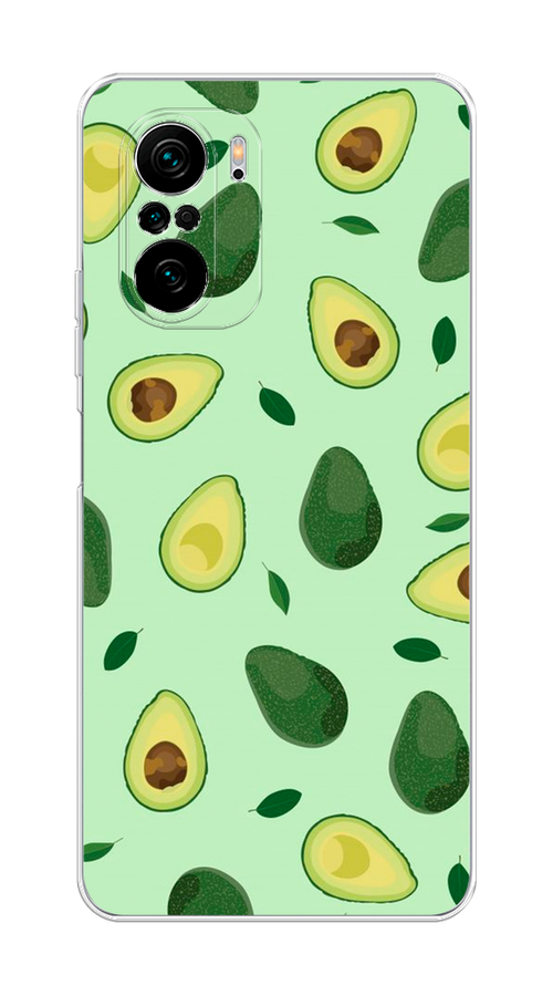 

Чехол на Poco F3 "Blue avocado", Коричневый;зеленый, 310150-1