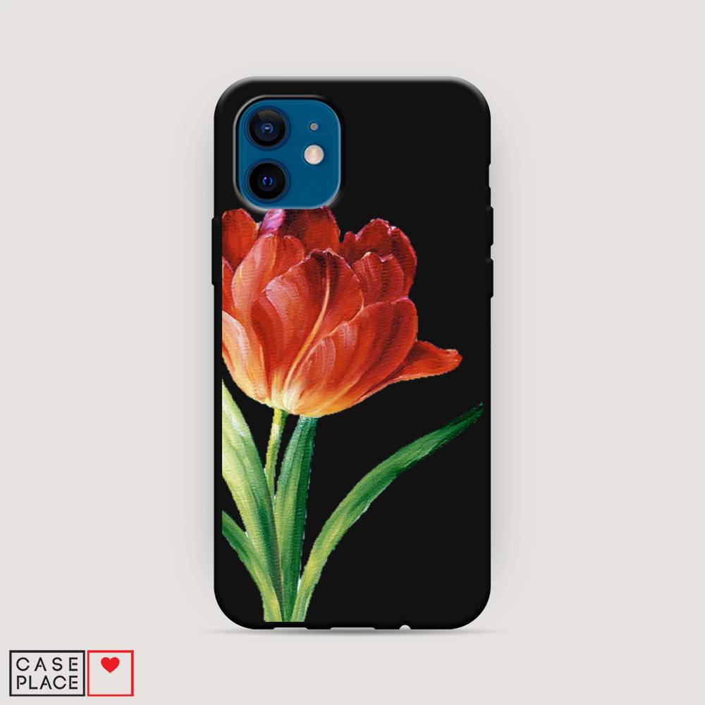 

Чехол Awog на Apple iPhone 12 mini / Айфон 12 mini "Красный тюльпан", Разноцветный, 12652-1