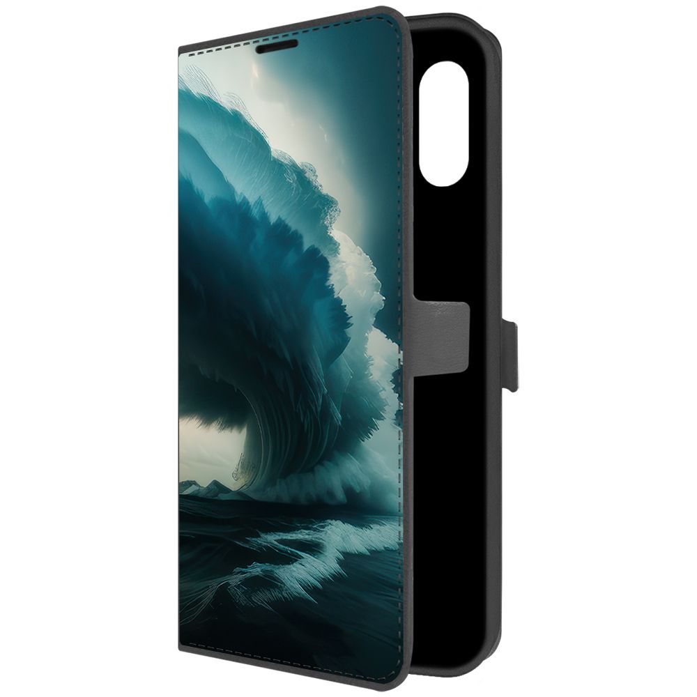

Чехол-книжка Krutoff Eco Book для Samsung Galaxy A02 (A022) Торнадо (черный)