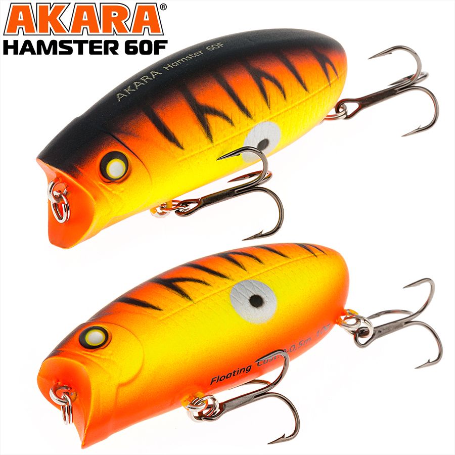 

Воблер Akara Hamster 60F 60 мм 10 гр A 3, Разноцветный, Hamster