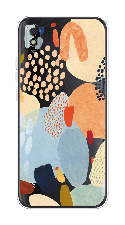 

Чехол на Xiaomi Redmi 9A "Необычная абстракция", Бежевый;голубой, 38950-1