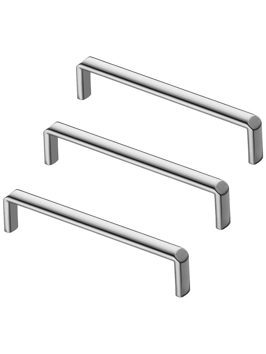

Комплект из 3 шт ручка-скоба 128 мм KERRON S-2540-128 хром, Серебристый, S-2540