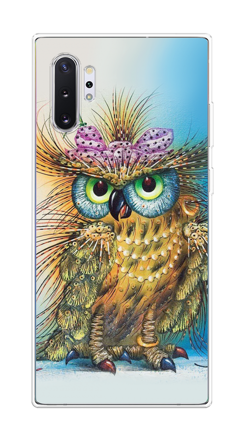 

Чехол на Samsung Galaxy Note 10 Plus "Модная сова", Коричневый;голубой, 28550-1