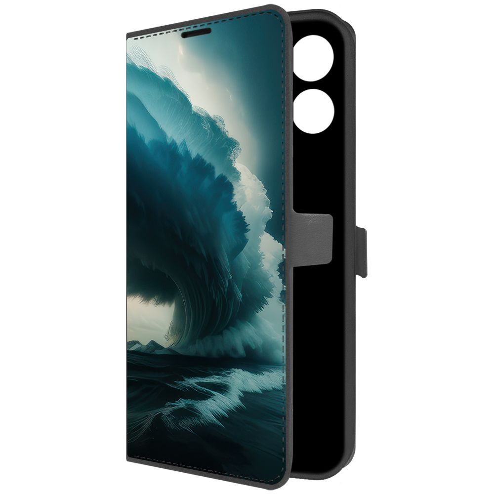 

Чехол-книжка Krutoff Eco Book для Realme C51 Торнадо (черный)