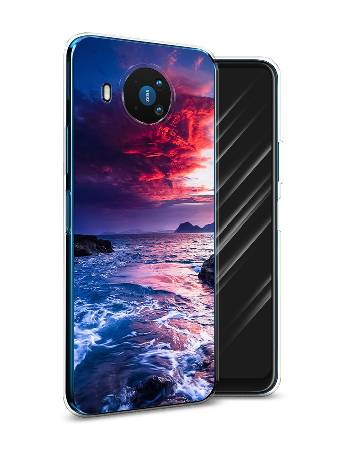 

Чехол Awog на Nokia 8.3 / Нокиа 8.3 "Волны 1", Розовый;синий, 123550-4