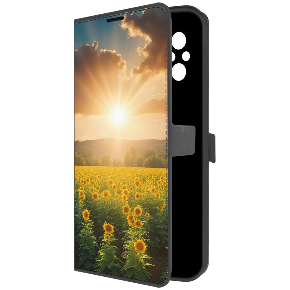 

Чехол-книжка Krutoff Eco Book для Xiaomi Redmi 12C Солнечно (черный)