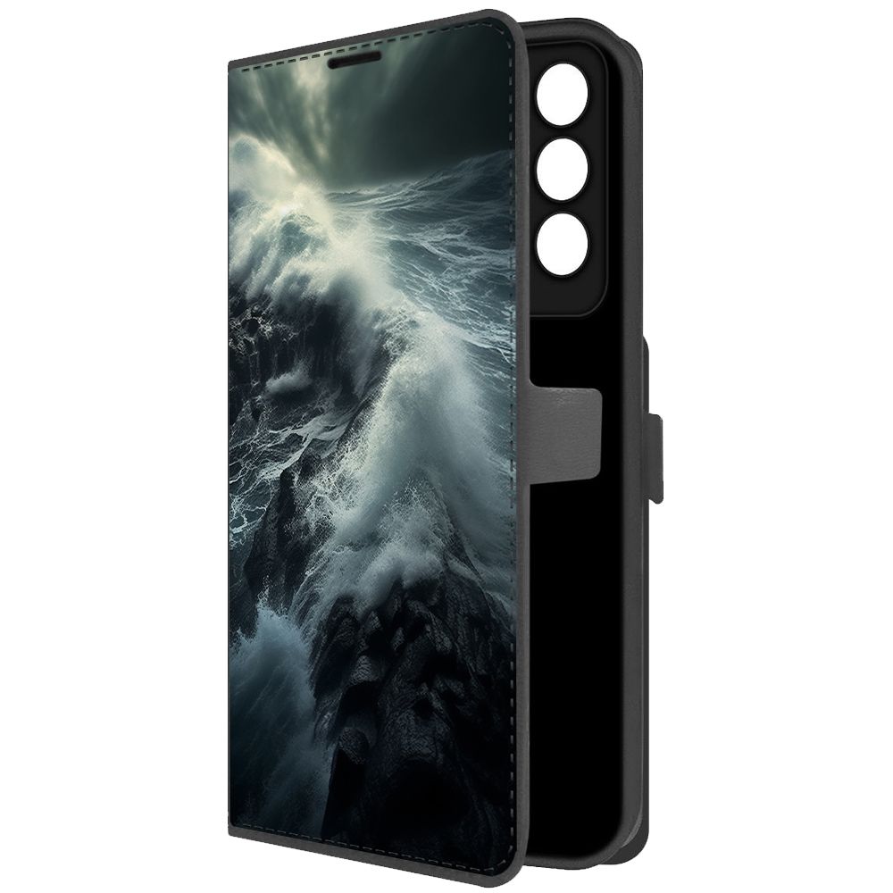 

Чехол-книжка Krutoff Eco Book для Vivo V27e Шторм (черный)