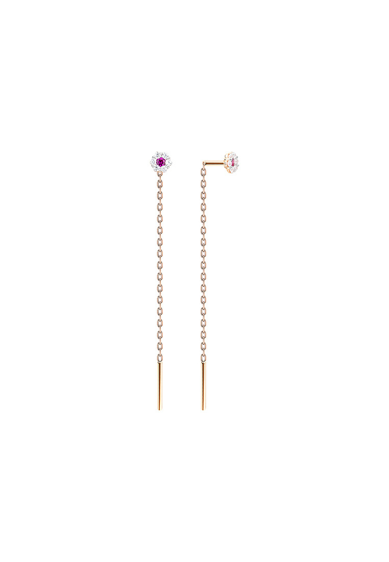 

Серьги продевки из красного золота с фианитом Kari Jewelry СЛ-360716, СЛ-360716