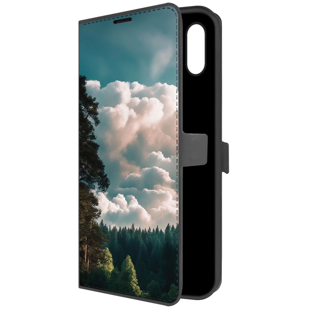 

Чехол-книжка Krutoff Eco Book для Xiaomi Redmi 9A Облачно (черный)