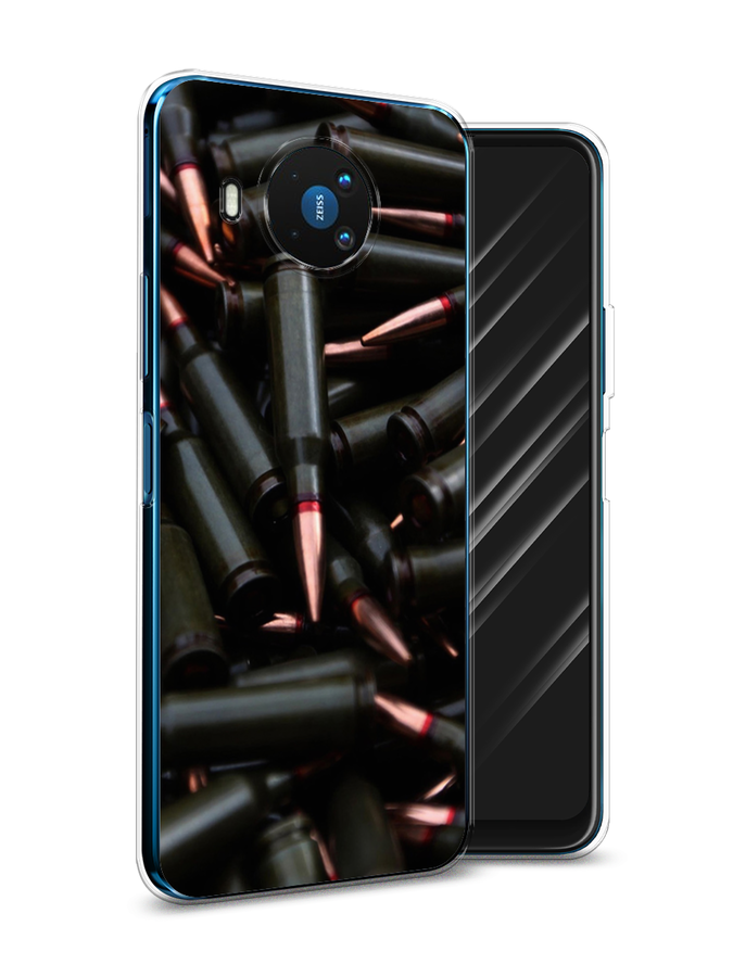 

Чехол Awog на Nokia 8.3 / Нокиа 8.3 "Пули черные", Черный;коричневый, 123550-5