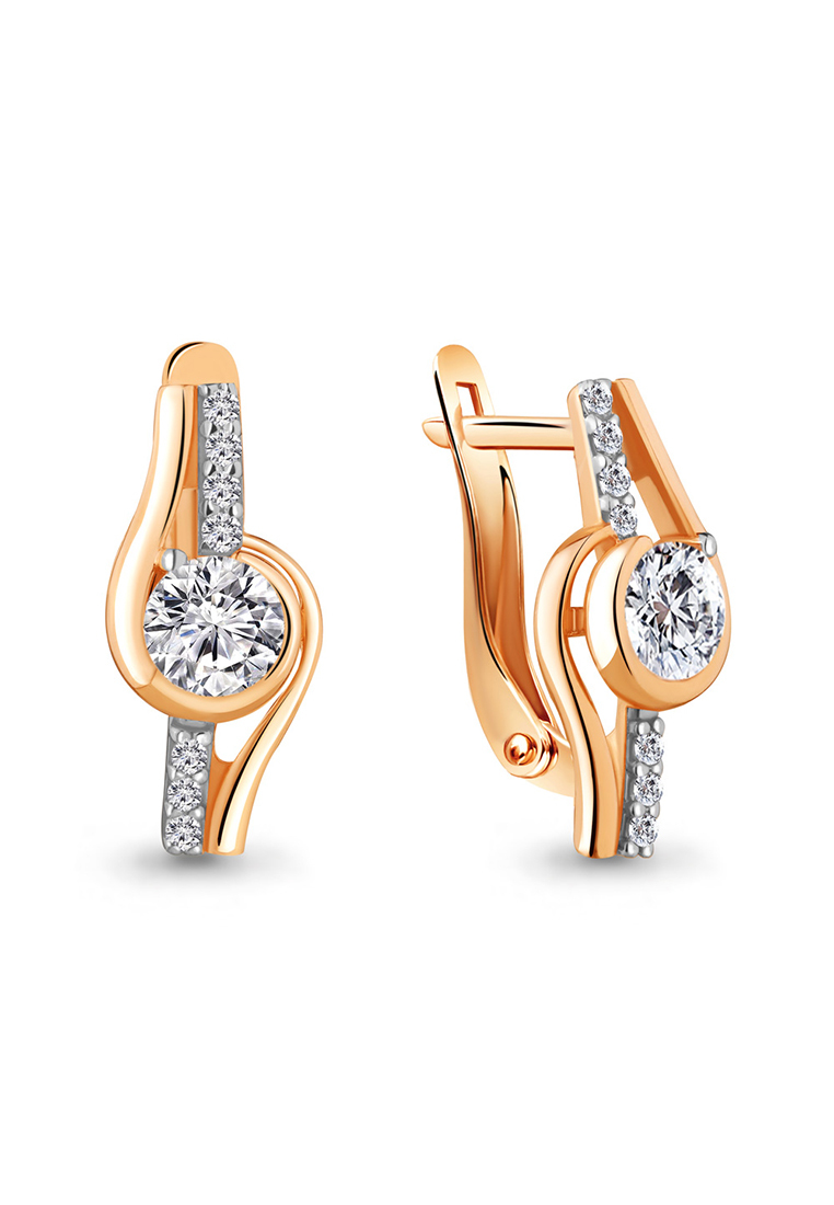 

Серьги из красного золота с фианитом Kari Jewelry 46800А.1, 46800А.1