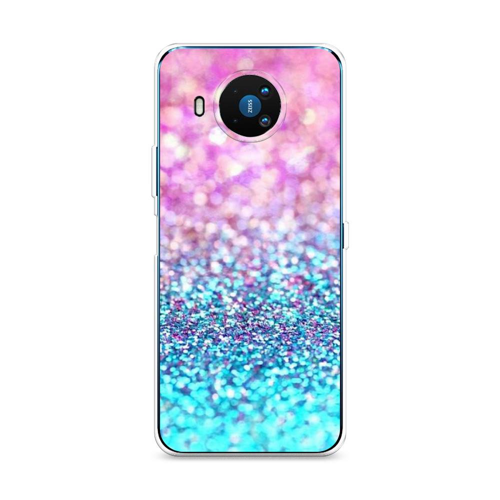 

Чехол Awog "Розово-голубые глиттеры рисунок" для Nokia 8.3