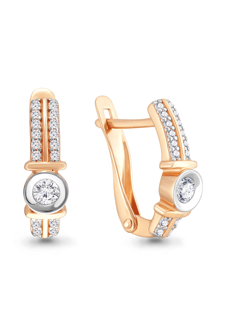 

Серьги из красного золота с фианитом Kari Jewelry 46354А.1, 46354А.1