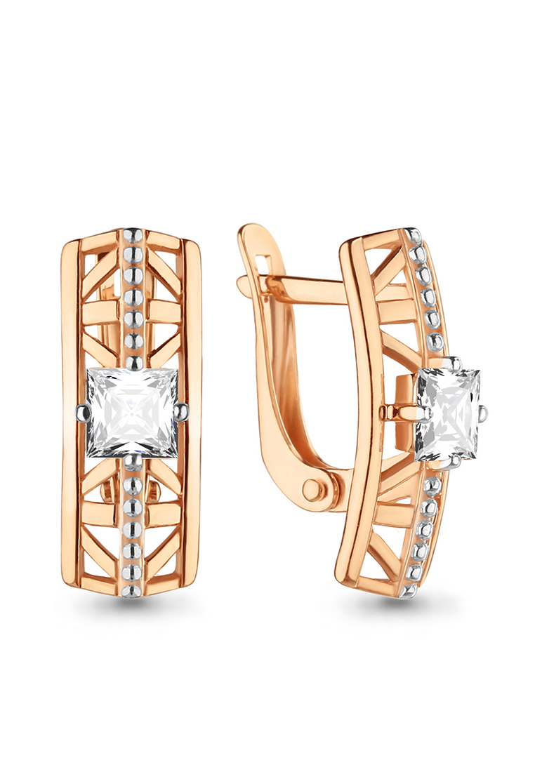

Серьги из красного золота с фианитом Kari Jewelry 46196.1, 46196.1
