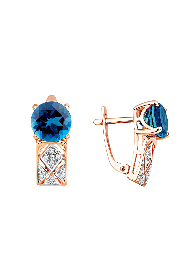 

Серьги из красного золота с топазом/фианитом Kari Jewelry СЛ-431636-ЛТ, СЛ-431636-ЛТ