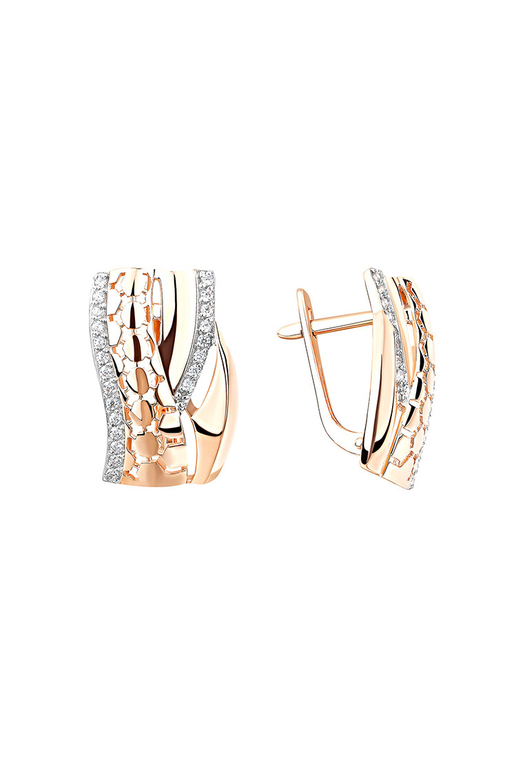 

Серьги из красного золота с фианитом Kari Jewelry СЛ-402426, СЛ-402426