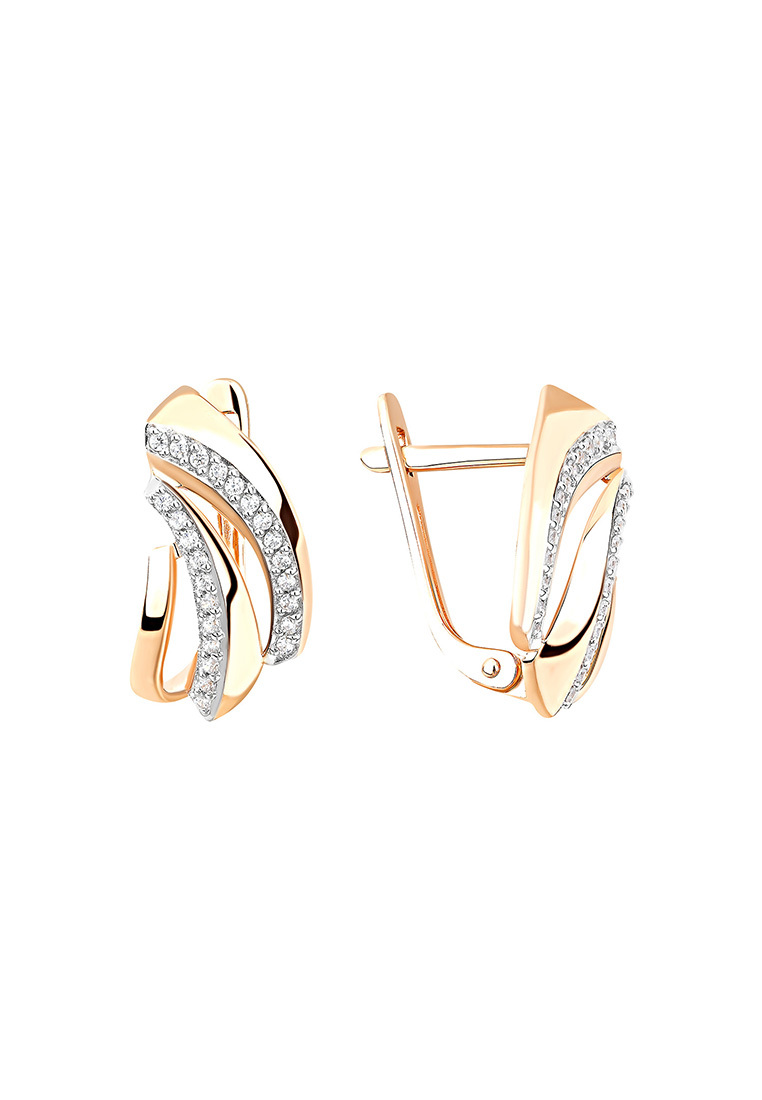 

Серьги из красного золота с фианитом Kari Jewelry СЛ-402318, СЛ-402318