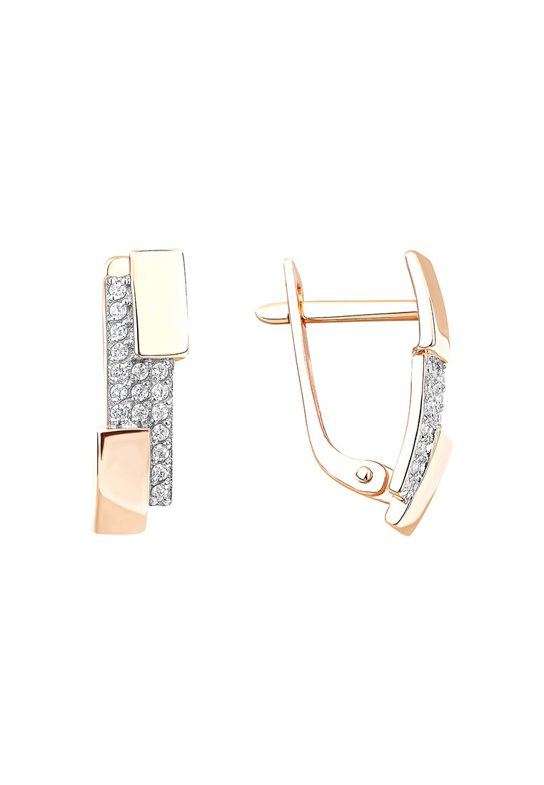 

Серьги из красного золота с фианитом Kari Jewelry СЛ-402370, СЛ-402370
