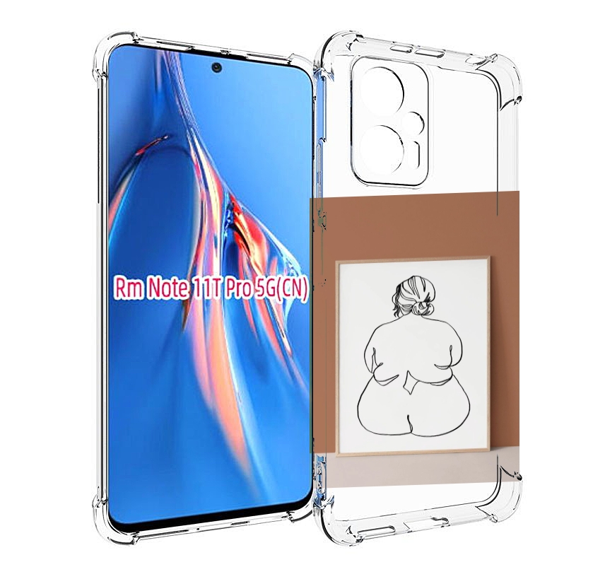 

Чехол MyPads Body Positive Female Figure Line Art женский для Xiaomi Redmi Note 11T Pro..., Прозрачный, Tocco