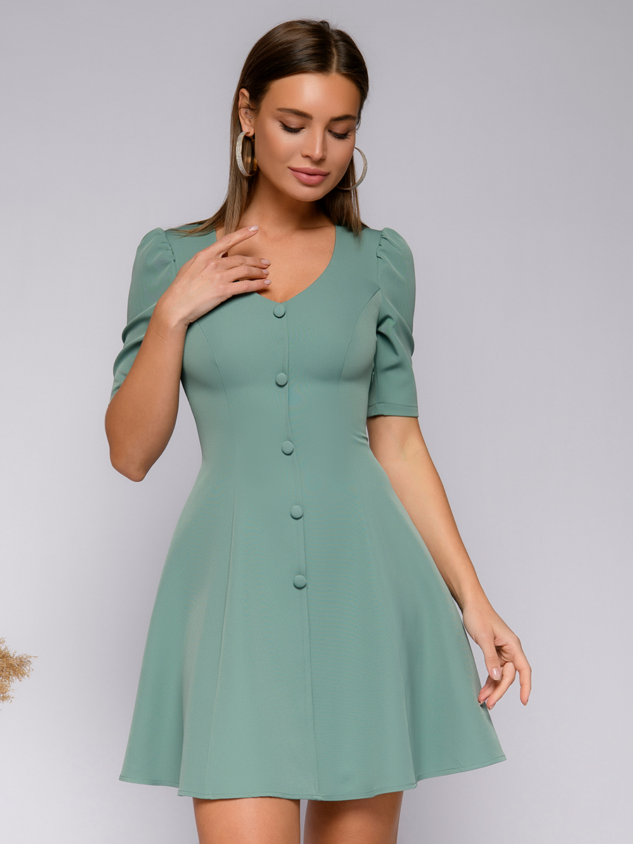 

Платье женское 1001dress 0202523 зеленое 48, Зеленый, 0202523
