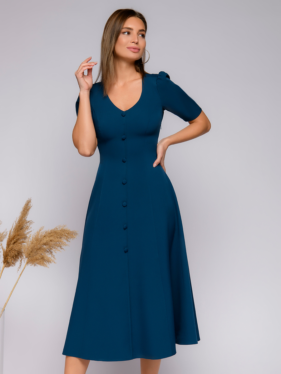 

Платье женское 1001dress 0202522TE синее 44, Синий, 0202522TE