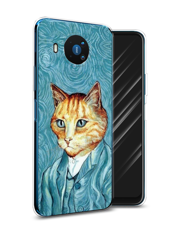 

Чехол Awog на Nokia 8.3 / Нокиа 8.3 "Кот Ван Гог", Голубой;коричневый, 123550-2