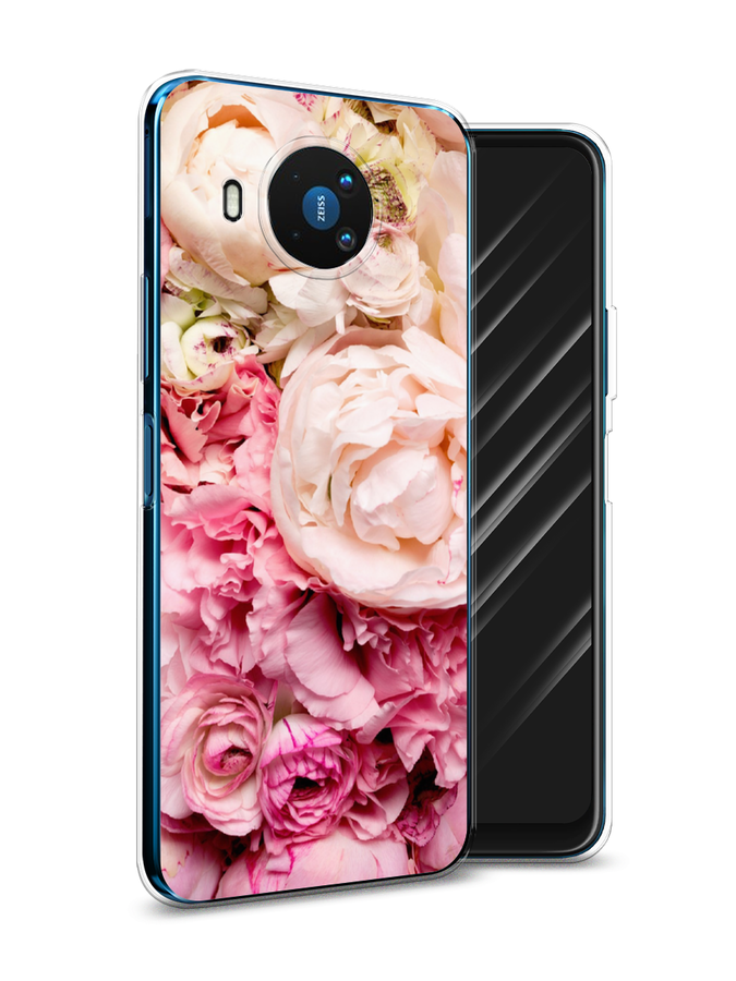 

Чехол Awog на Nokia 8.3 / Нокиа 8.3 "Пионы яркие", Розовый, 123550-8