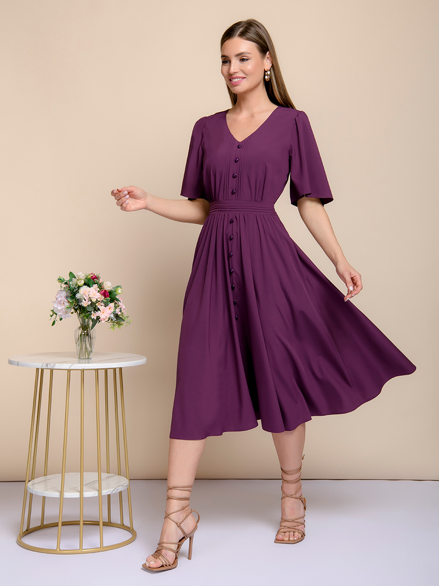 

Платье женское 1001dress 0102393 фиолетовое 48, 0102393
