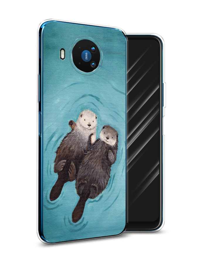 

Чехол Awog на Nokia 8.3 / Нокиа 8.3 "Парочка бобров", Голубой, 123550-10