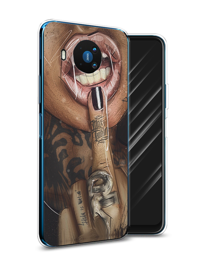 

Чехол Awog на Nokia 8.3 / Нокиа 8.3 "Девушка с татуировками", Бежевый;розовый;черный, 123550-9