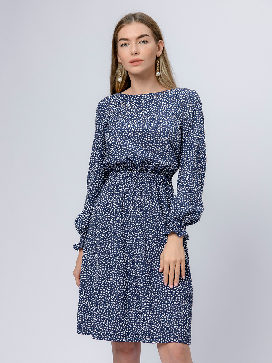 

Платье женское 1001dress 0101713 синее 42, Синий, 0101713