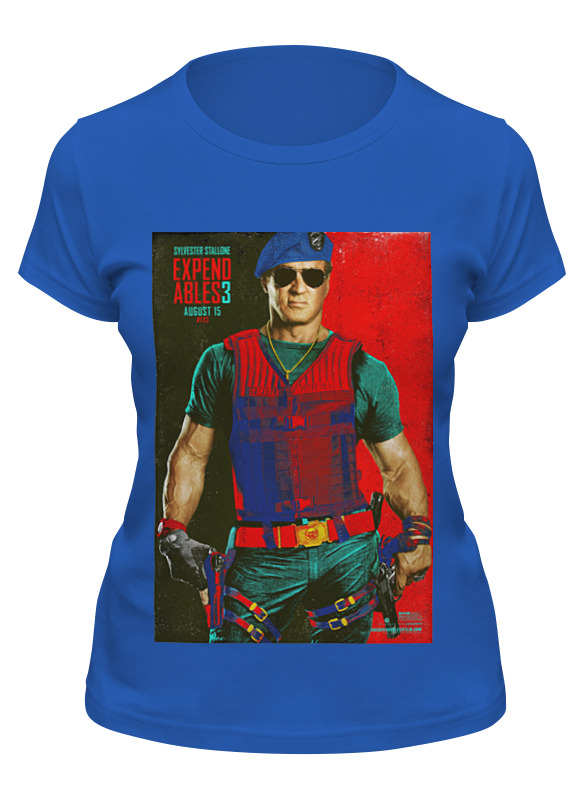 

Футболка женская Printio Expendables iii stallone colors синяя L, Синий, Expendables iii stallone colors