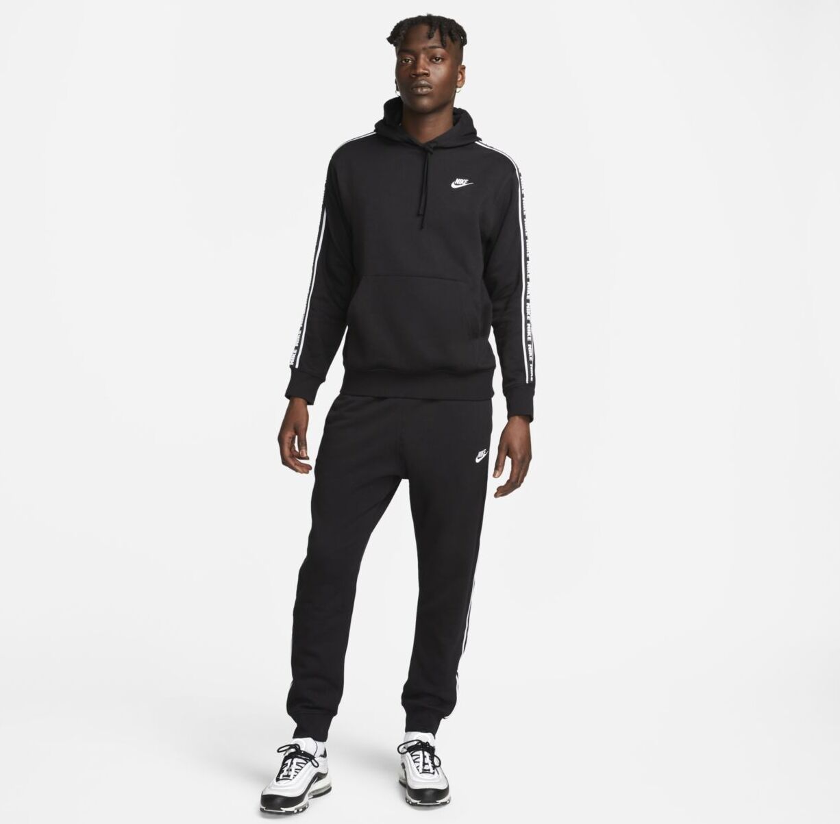 Костюм мужской Nike M Club Fleece Gx Track Suit черный 2XL