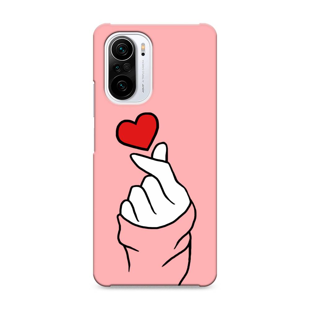 фото Пластиковый чехол "милое сердечко" на xiaomi poco f3 awog