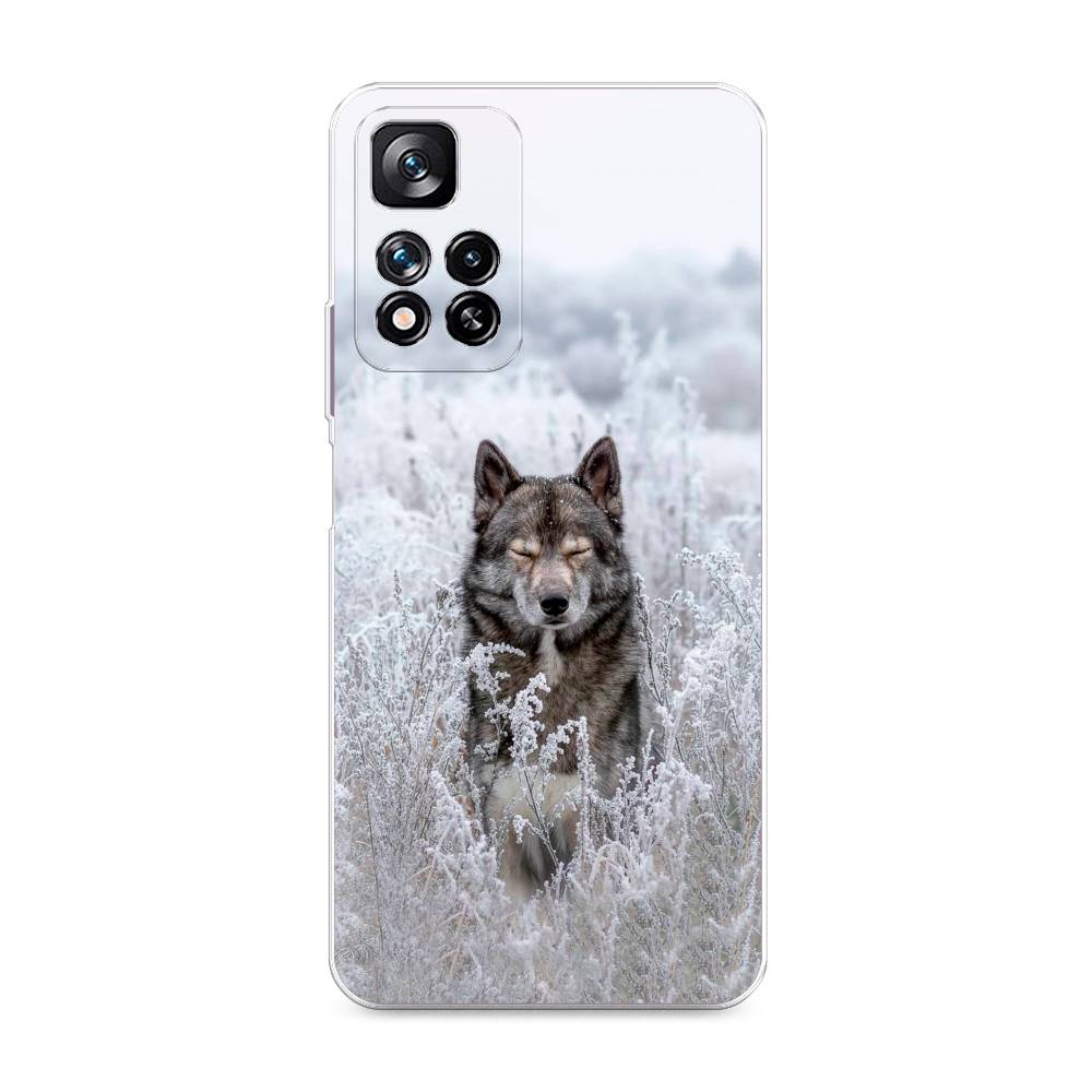 фото Силиконовый чехол "волк в поле" на xiaomi redmi note 11 pro plus awog