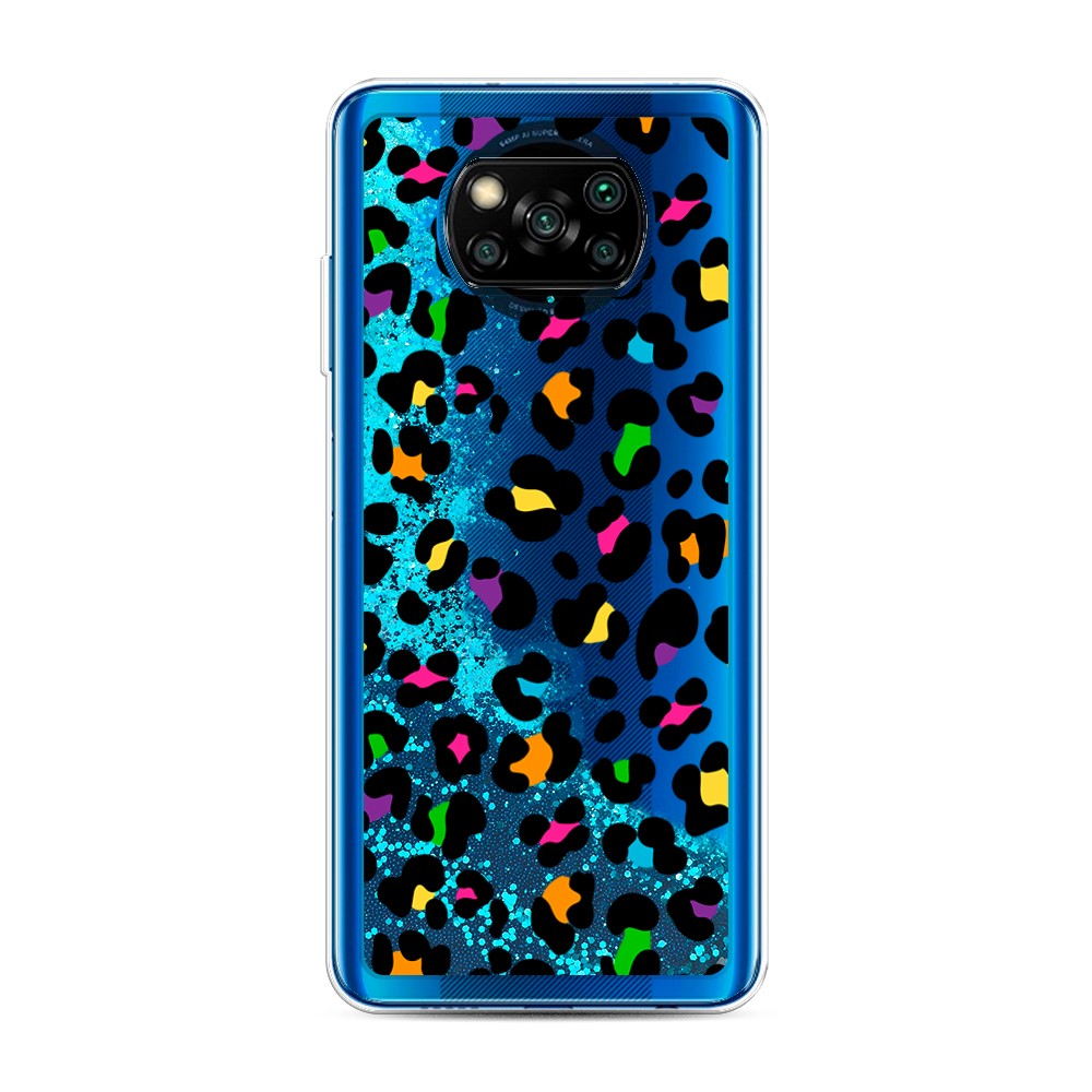 

Жидкий чехол с блестками "Яркий леопард" на Xiaomi Poco X3 NFC, 39293-1