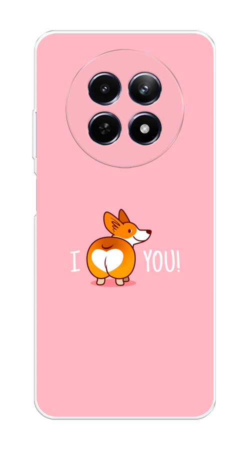 

Чехол на Realme 12 5G "Корги I love you", Розовый;коричневый;белый, 2516450-1